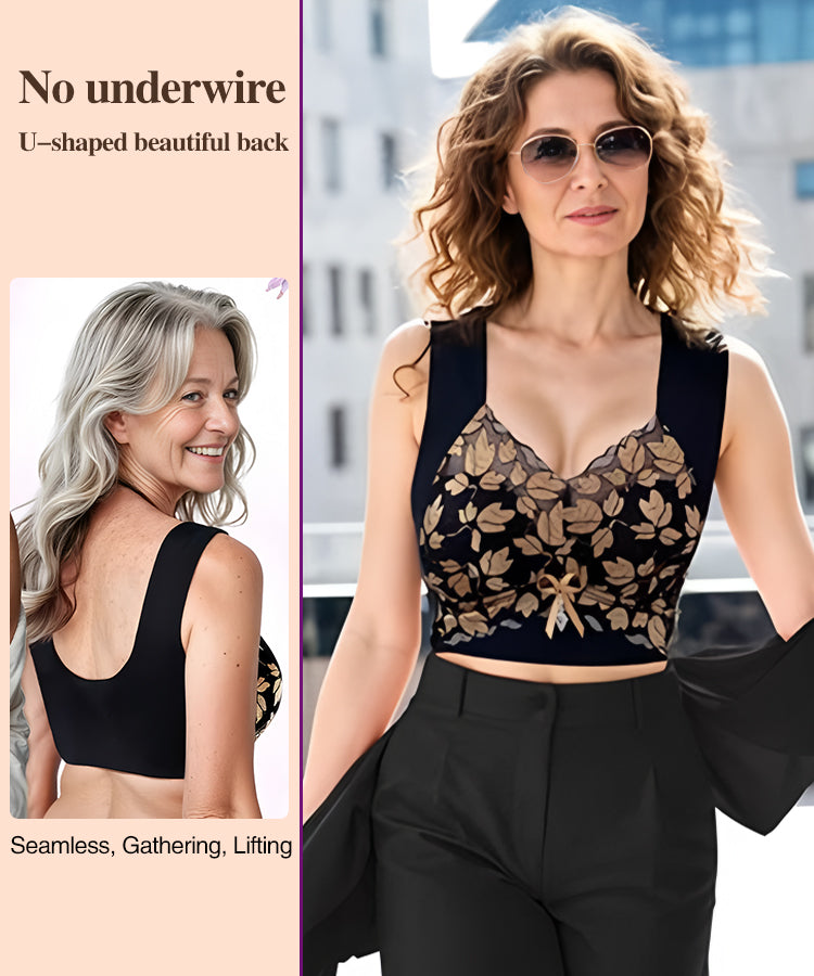 💌🌈【3 kusy】【M-4XL】Velká krajková podprsenka bez ocelových kroužků, luxusní, krásná záda, sexy, krásná záda