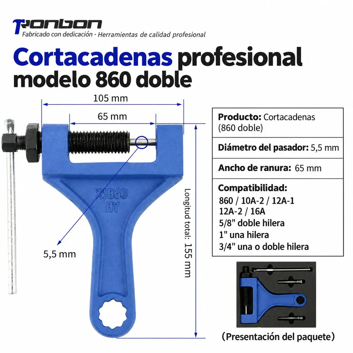 Herramienta universal para desmontar cadenas, extractor de cadenas