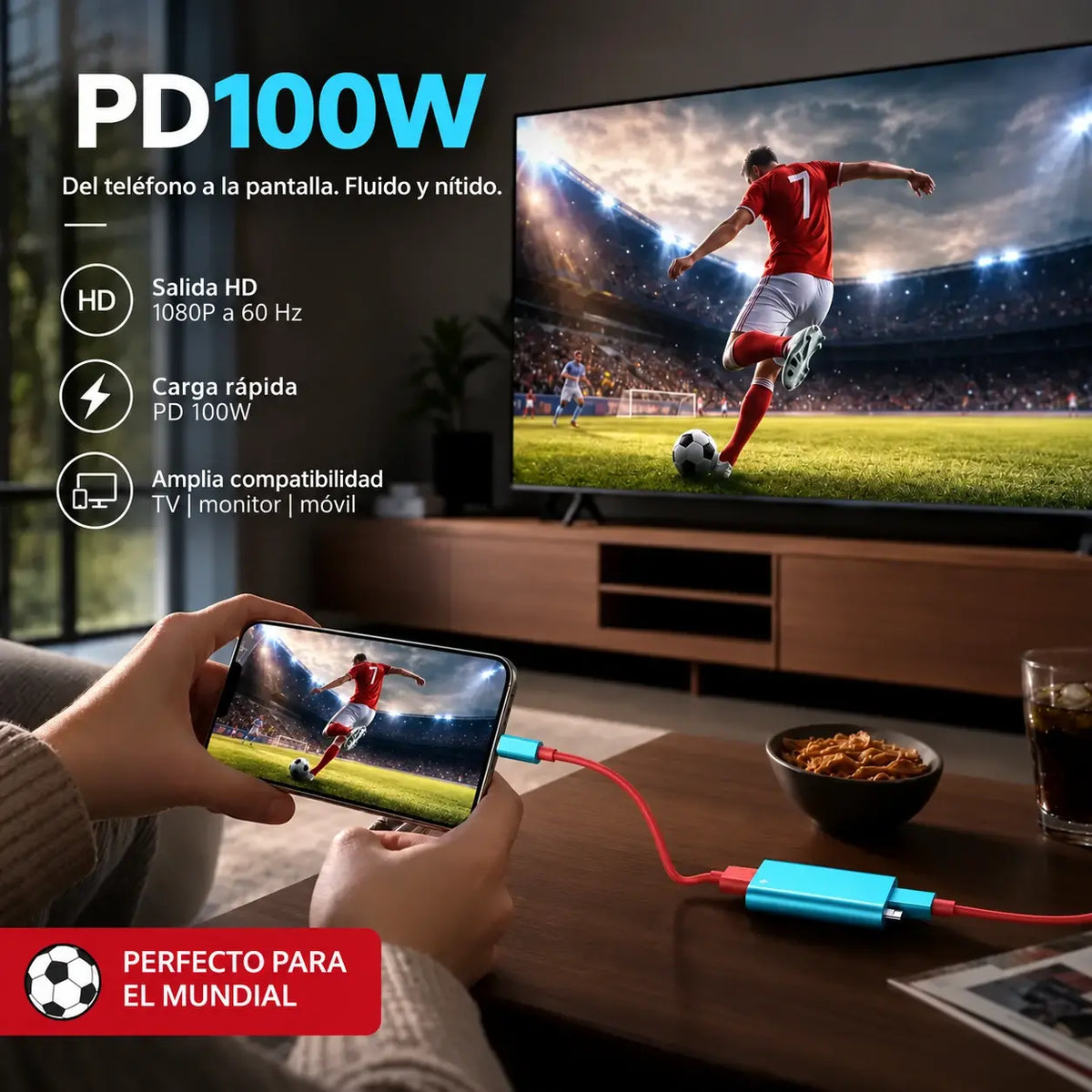 🔥 ¡OFERTA LIMITADA: 50 % de descuento! 🔥 Cable adaptador USB-C a HDMI compatible con Nintendo Switch