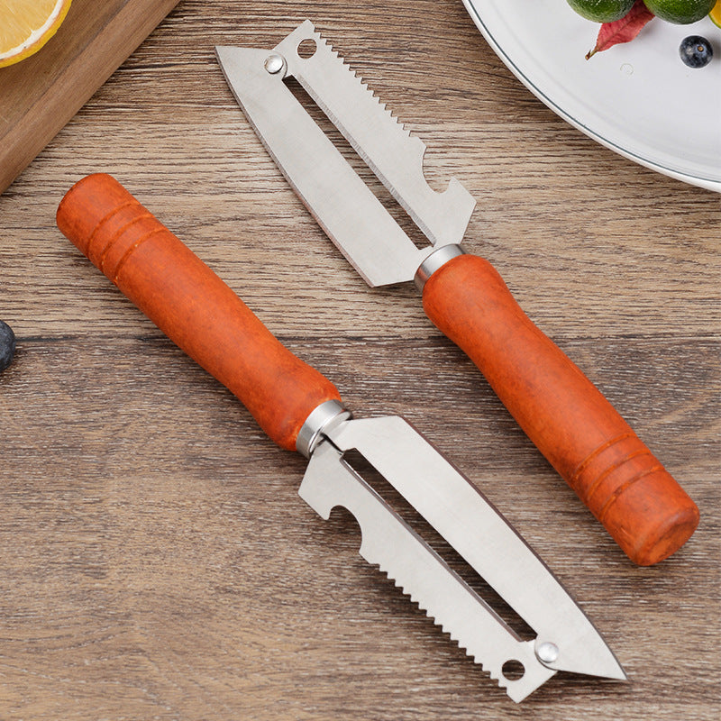 🥕 ¡Compra 1 y llévate 1 gratis! ✨ Pelador de cocina multifuncional: fabricado en acero inoxidable con mango ergonómico, ideal para frutas, verduras y carne 🔪
