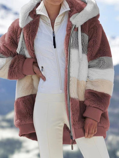 🔥 Posledný deň – zľava 50 % ❄️【S–5XL】Nový dámsky teplý kabát 2026, so zosilnenou plyšovou podšívkou a kontrastným dizajnom ✅ Platba na dobierku