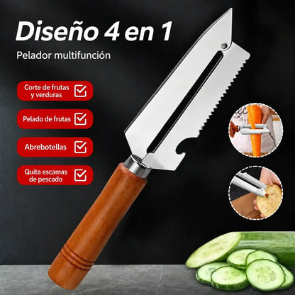 🥕 ¡Compra 1 y llévate 1 gratis! ✨ Pelador de cocina multifuncional: fabricado en acero inoxidable con mango ergonómico, ideal para frutas, verduras y carne 🔪