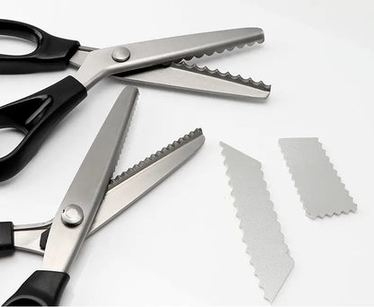 ✂️✨ Tijeras dentadas para tela, encaje y costura DIY 🧵 Corte preciso y fácil para manualidades, disponibles en 5 tamaños 🎀