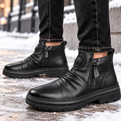 Un par puede durar unos 3 años【39-44】Nuevas botas de cuero para hombre, piel de vacuno de alta calidad, hechas a mano.