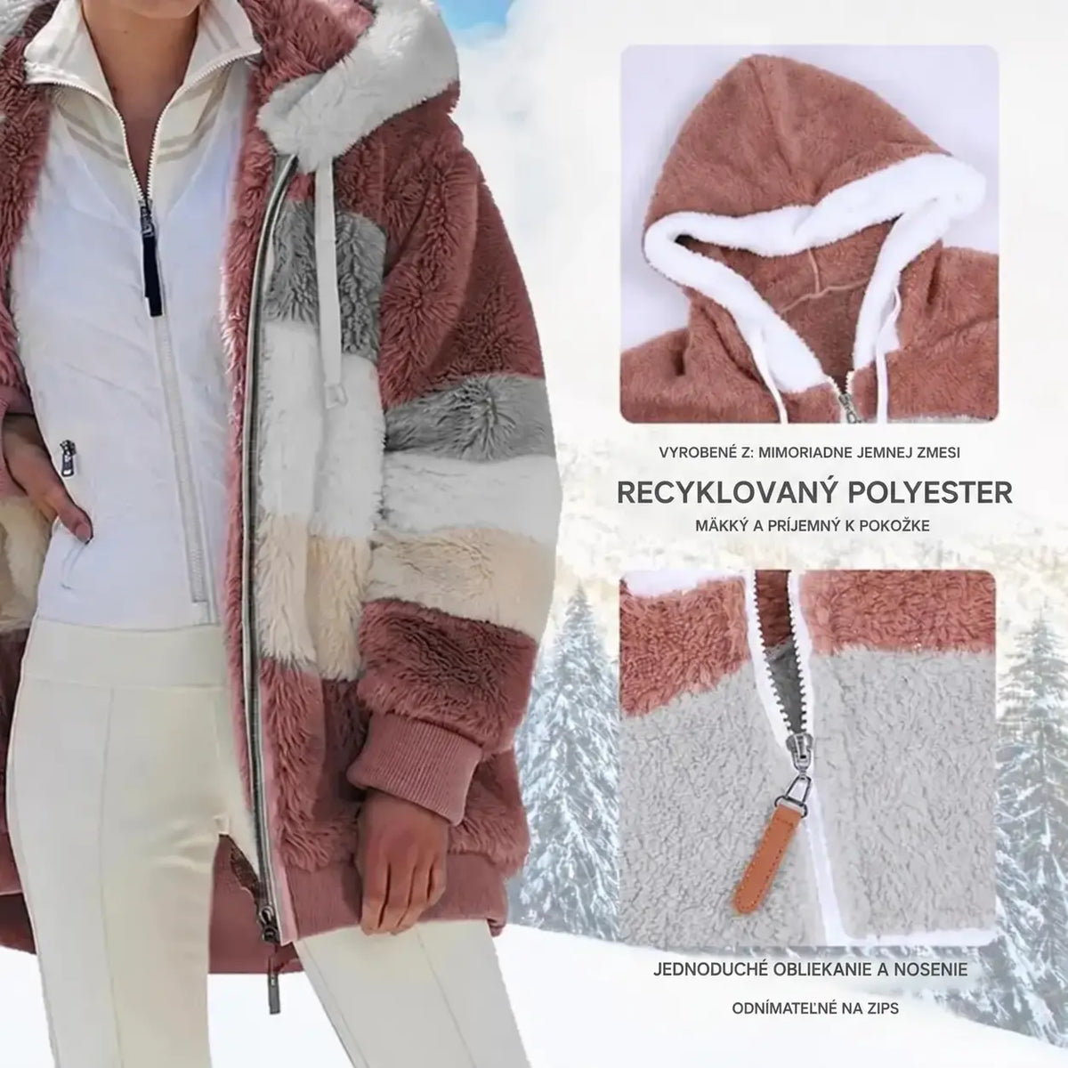 🔥 Posledný deň – zľava 50 % ❄️【S–5XL】Nový dámsky teplý kabát 2026, so zosilnenou plyšovou podšívkou a kontrastným dizajnom ✅ Platba na dobierku