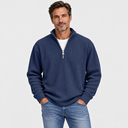 Nueva sudadera para hombre con cuello alzado, otoño/invierno