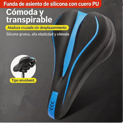 🚴 Funda de sillín para bicicleta con acolchado de silicona y revestimiento de PU – Suave, cómoda y antideslizante