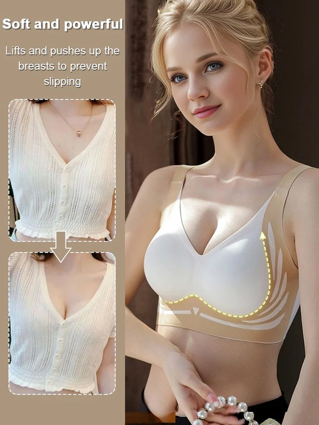 😍【Horký prodej】❤️【40-85 kg】 Jednodílná podprsenka bez kostic pro mujer, pohodlné a prodyšné, sbírá se