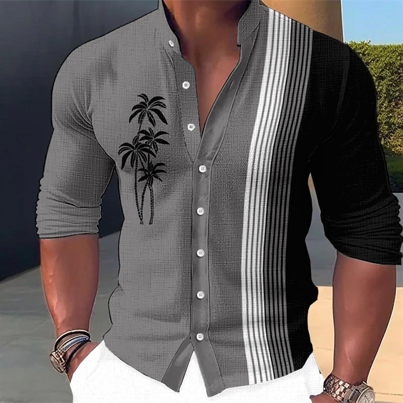 🔥🔥【S-6XL】🌴Nové styly pro jaro a léto 2025, pánské stylové ležérní bavlněné košile --3930188