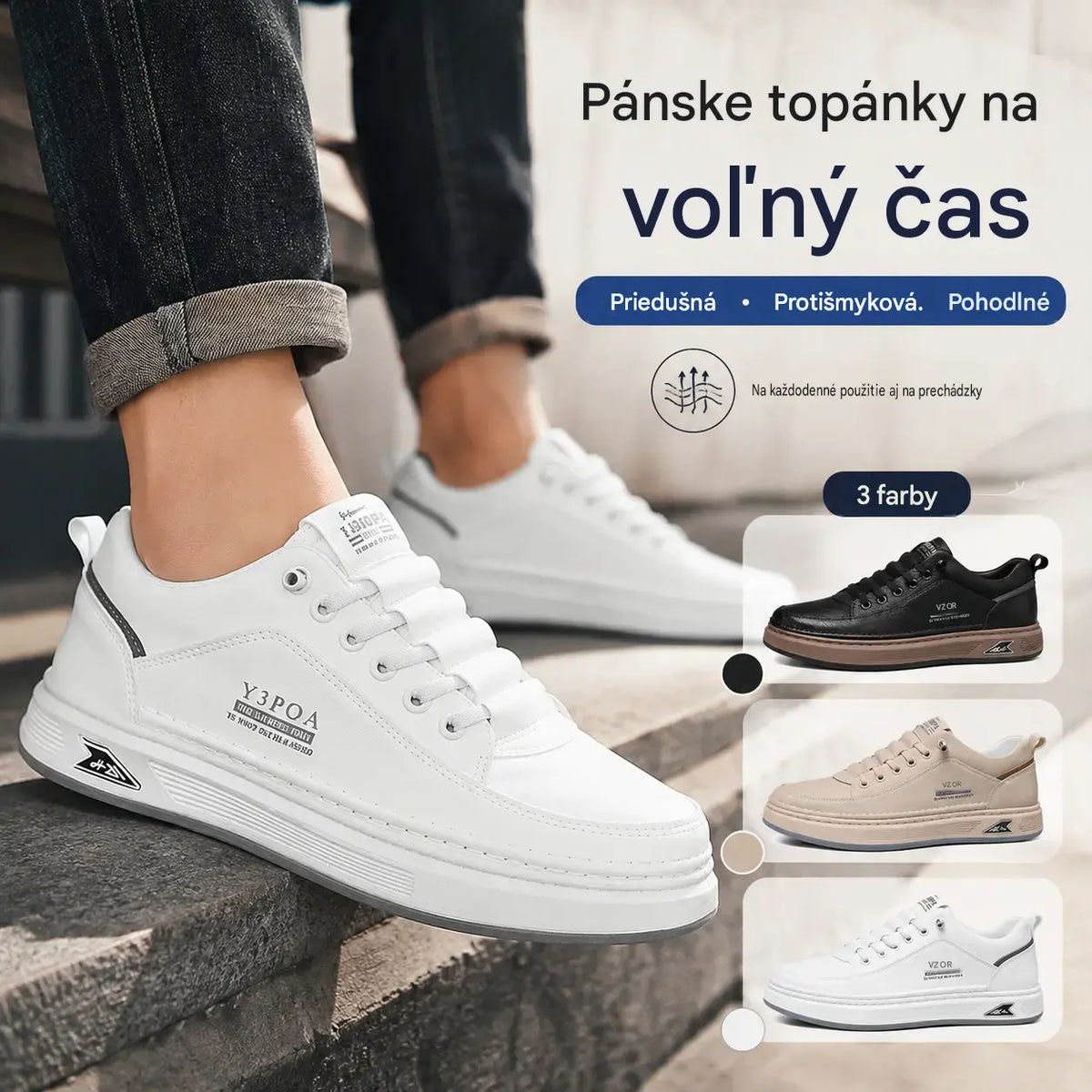 👞Pánske priedušné kožené topánky v štýle business-casual (veľkosti 39 – 44)
