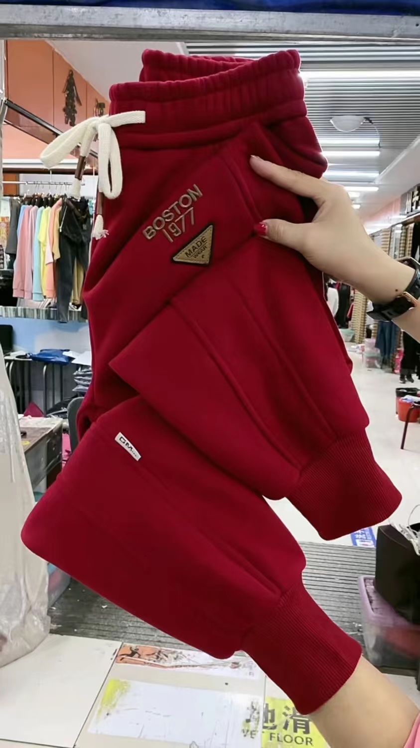 🔥👖【Časově omezená sleva】【M-4XL】2024 zimní nové tlusté sametové ležérní volné teplé kalhoty, sportovní kalhoty, legíny-3839267