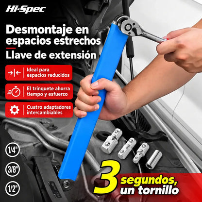 【Juego de 5 piezas】 Llave extensible multifunción ajustable — doble cara, ahorra esfuerzo y llega a espacios difíciles
