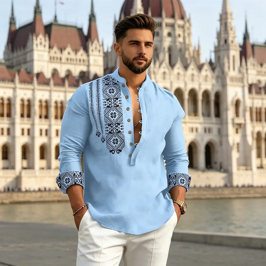【S-3XL】Pánska letná košeľa - klopa, krátky rukáv, pohodlná a štýlová ☀️👔
