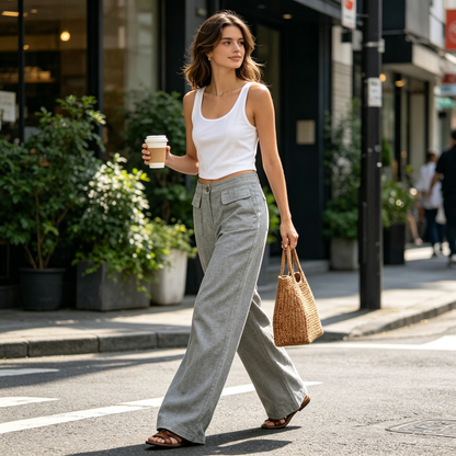 【S-3XL】Dámske voľné nohavice z bavlny a ľanu, ležérne👖✨