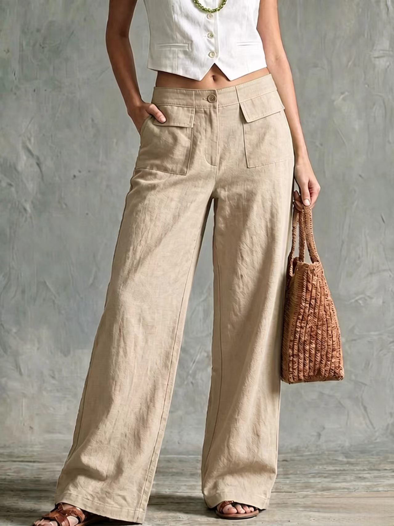【S-3XL】Dámske voľné nohavice z bavlny a ľanu, ležérne👖✨