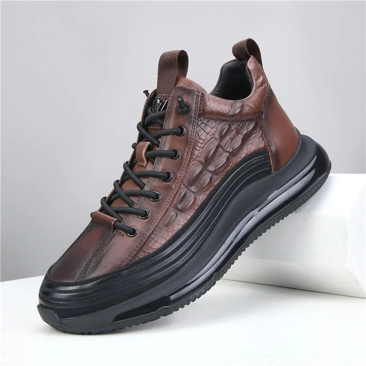 🔥🔥【Časově omezená sleva】【39-48】 2024 Nový neformální styl sportovního elastického rybího vzoru Trendy pánské boty-3831745