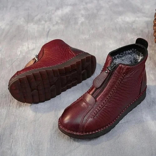 【35-42】Botas de mujer para otoño/invierno, suela suave con cremallera, elegantes y cómodas