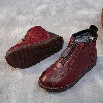 【35-42】Botas de mujer para otoño/invierno, suela suave con cremallera, elegantes y cómodas