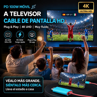 🔥 ¡OFERTA LIMITADA: 50 % de descuento! 🔥 Cable adaptador USB-C a HDMI compatible con Nintendo Switch