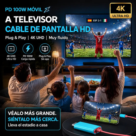 🔥 ¡OFERTA LIMITADA: 50 % de descuento! 🔥 Cable adaptador USB-C a HDMI compatible con Nintendo Switch