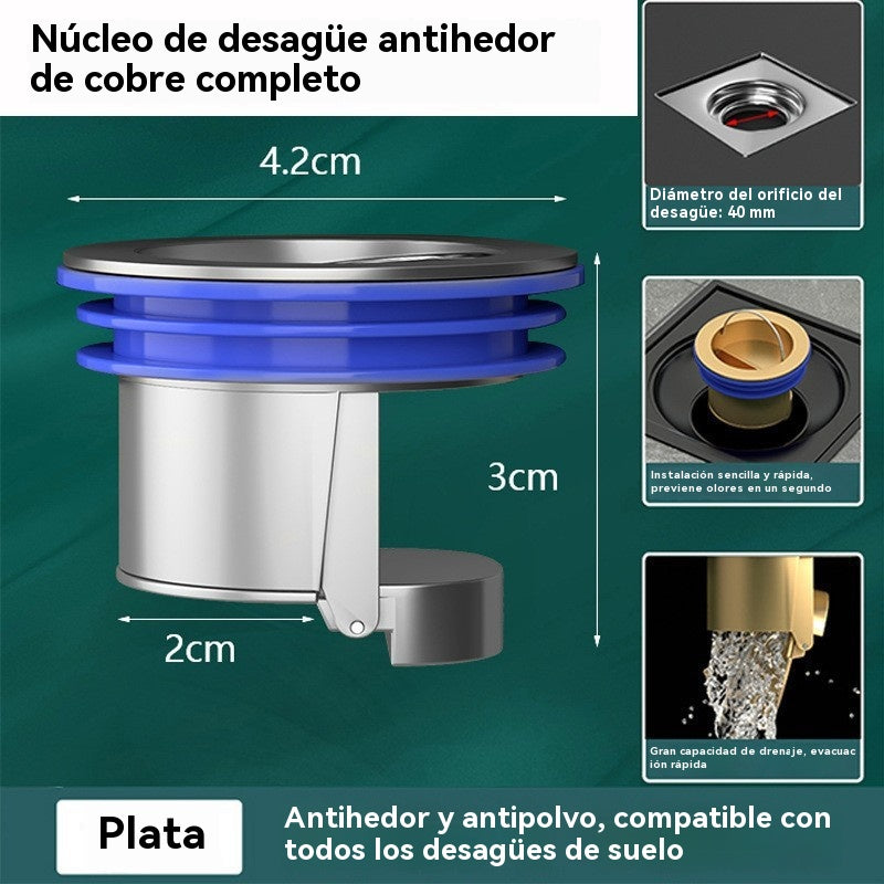 🔥【Compra 1 y llévate 1 gratis】🚿 Válvula antiolores para desagüe de suelo – Ayuda a evitar malos olores y la entrada de insectos ✨
