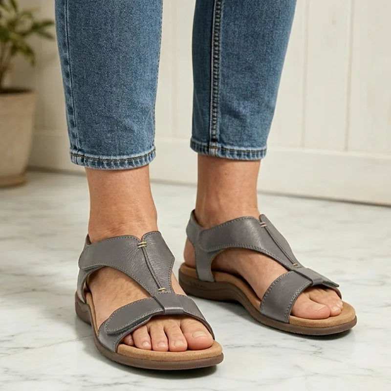 Sandalias de verano con suela blanda y soporte de arco, casuales y cómodas.
