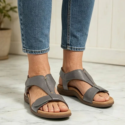 Sandalias de verano con suela blanda y soporte de arco, casuales y cómodas.