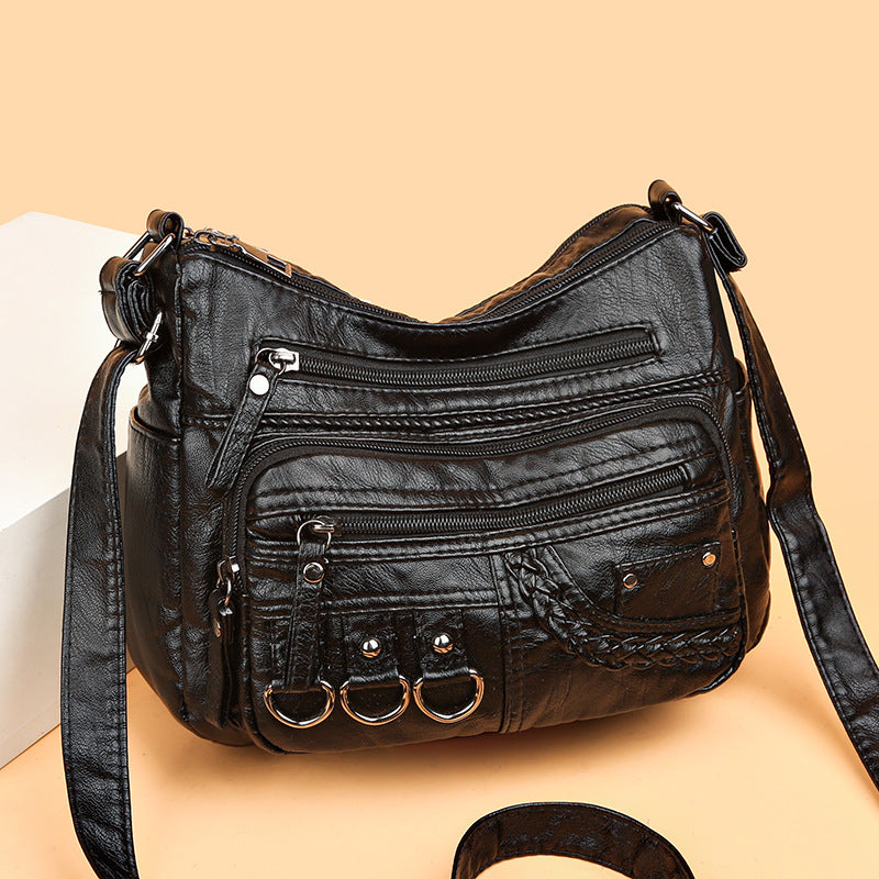 👜【Hot prodejní model】2024 nová velkokapacitní měkká kožená taška přes rameno/crossbody taška-3854914