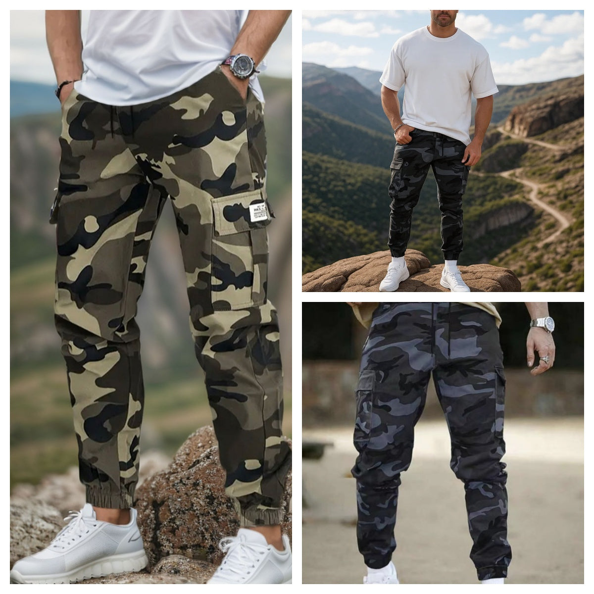 🛠️ 👖 Pantalones tácticos de trabajo resistentes: mezcla de nailon y algodón, muchos bolsillos funcionales, ideales para trabajar al aire libre 🌲
