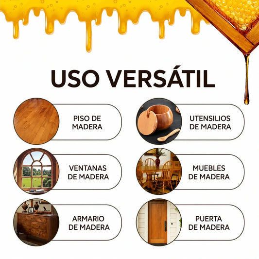 🔥🍯 Spray de cera de abeja natural micromolecular para el cuidado de muebles, mantenimiento y pulido de suelos