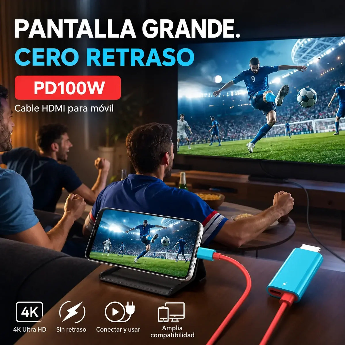 🔥 ¡OFERTA LIMITADA: 50 % de descuento! 🔥 Cable adaptador USB-C a HDMI compatible con Nintendo Switch