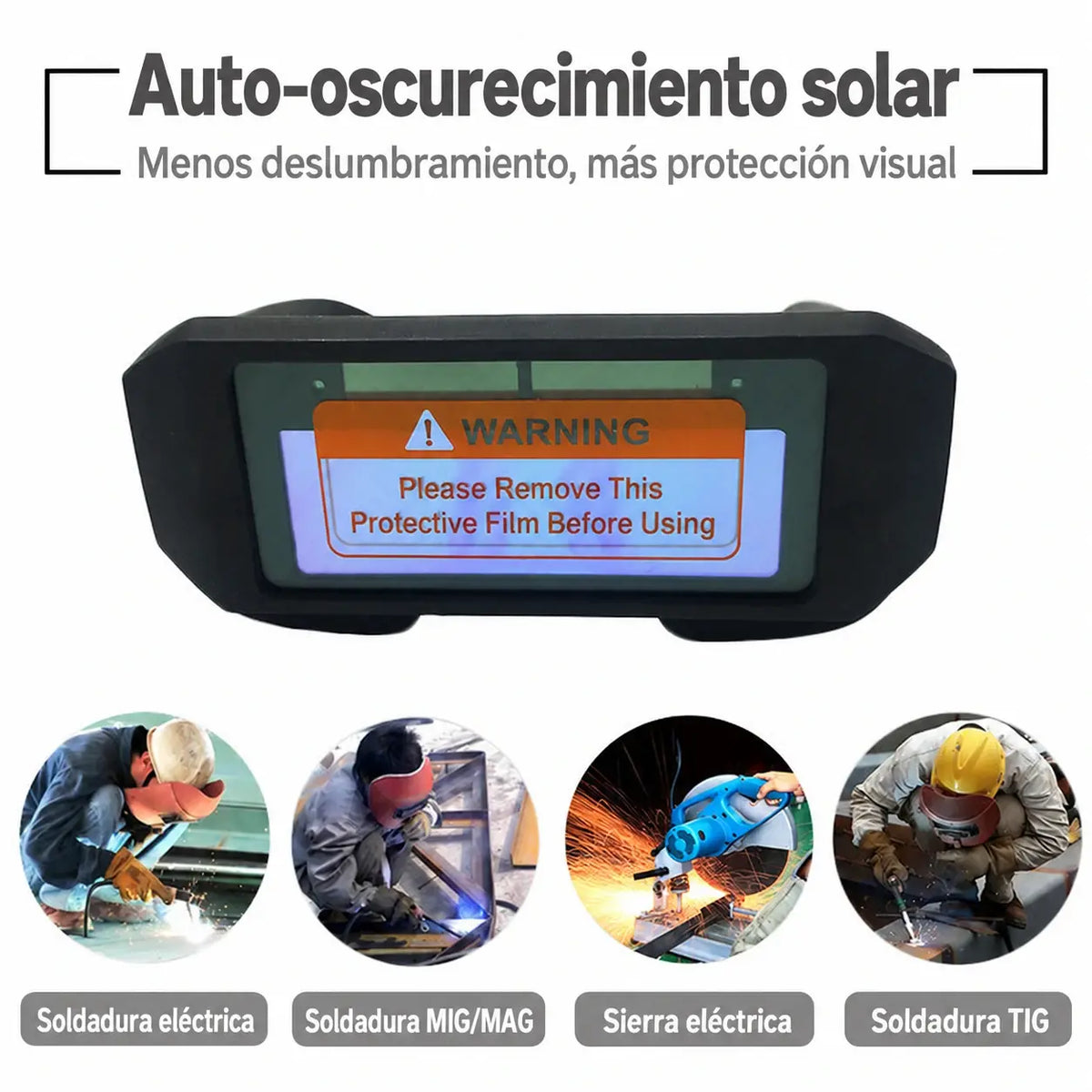 🔥⚡ Gafas de soldadura con oscurecimiento automático – Visor fotosensible y banda ajustable para mayor comodidad