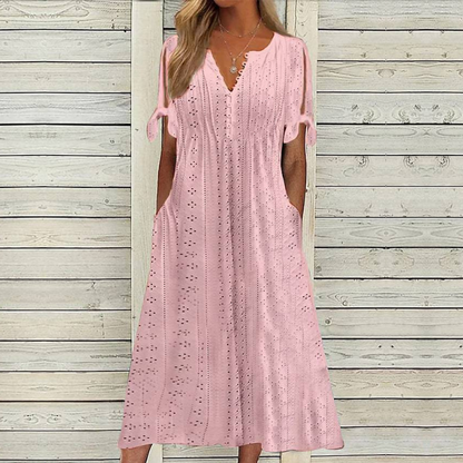 【Omezená nabídka 45% OFF】【🏆Nejprodávanější produkty】👗 Jednoduché a jemné jednobarevné šaty --3931655
