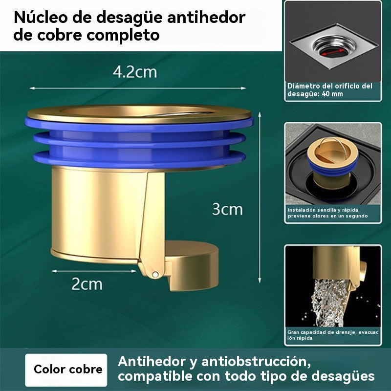 🔥【Compra 1 y llévate 1 gratis】🚿 Válvula antiolores para desagüe de suelo – Ayuda a evitar malos olores y la entrada de insectos ✨
