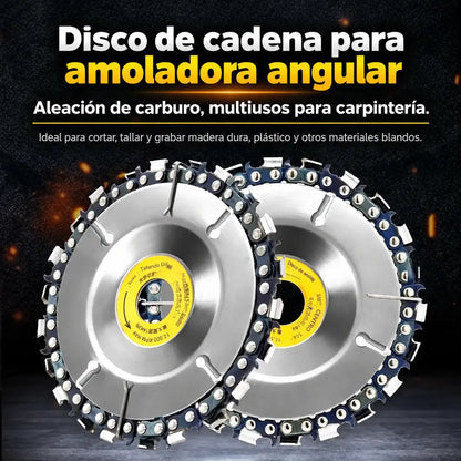 【2 piezas】Discos de cadena de motosierra de 4 pulgadas para tallado de madera – Accesorios para amoladora angular