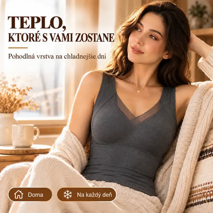 🔥✨【2 kusy, S–XL】Dámske hrejivé tielko s grafénom a vstavanou podporou – tvaruje postavu a udrží teplo.