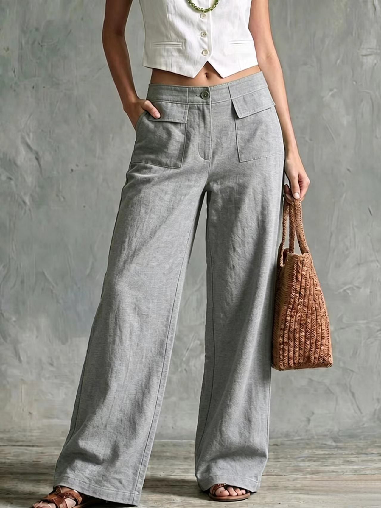 【S-3XL】Dámske voľné nohavice z bavlny a ľanu, ležérne👖✨