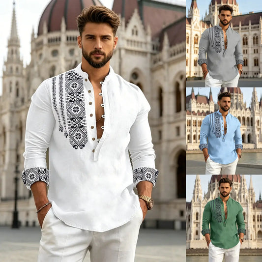 【S-3XL】Pánska letná košeľa - klopa, krátky rukáv, pohodlná a štýlová ☀️👔