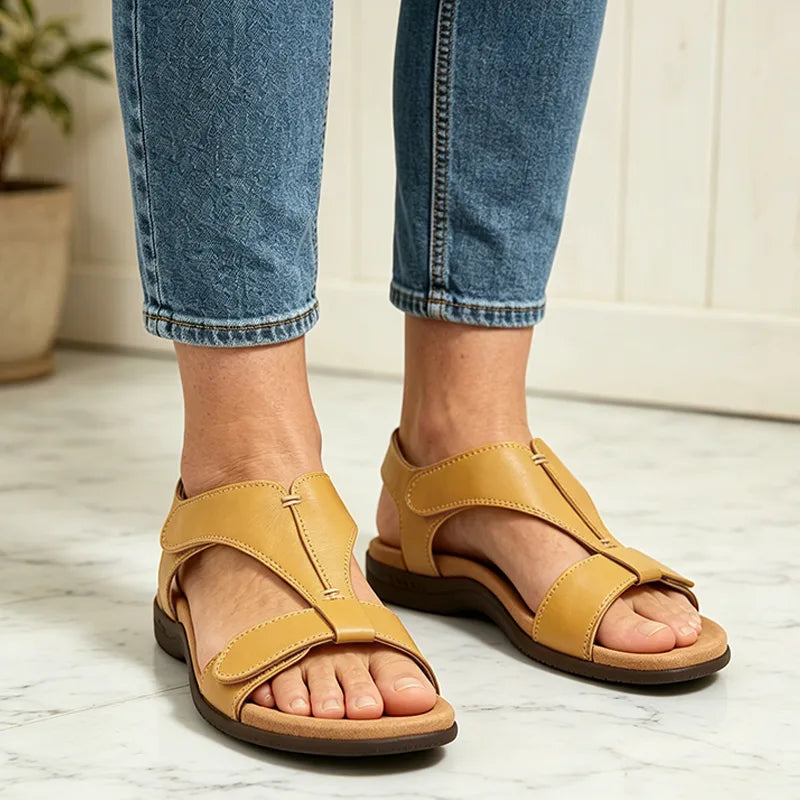 Sandalias de verano con suela blanda y soporte de arco, casuales y cómodas.