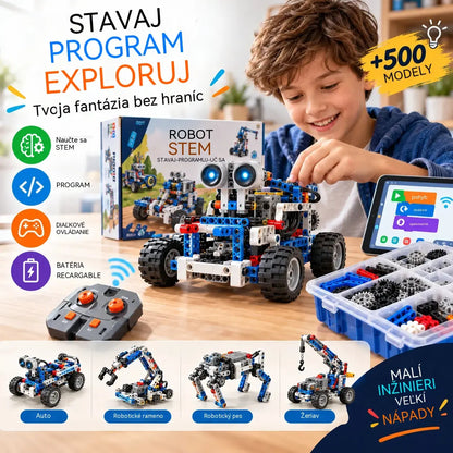 🔥【Posledný deň: zľava 50 %】🤖🧩【312 dielikov】Programovateľná stavebnica robota, kompatibilná s LEGO