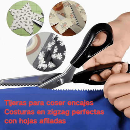 ✂️✨ Tijeras dentadas para tela, encaje y costura DIY 🧵 Corte preciso y fácil para manualidades, disponibles en 5 tamaños 🎀