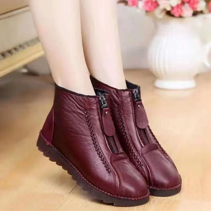 【35-42】Botas de mujer para otoño/invierno, suela suave con cremallera, elegantes y cómodas