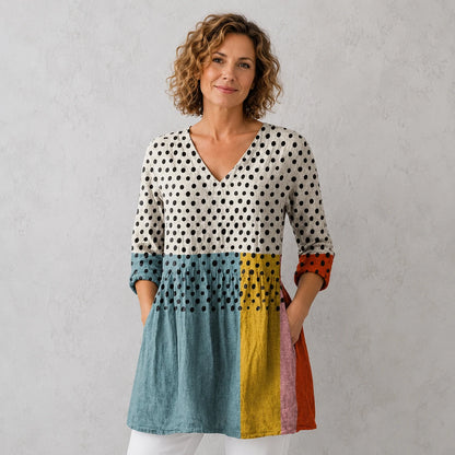 【S-5XL】Melanie | Blusa larga con cuello en V
