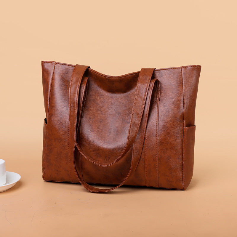 Omezená sleva 49 % 👜 Nová módní dámská měkká kožená taška přes rameno✨ Ležérní Velká kapacita✨--3883530
