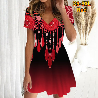 💘【S-8XL】 Nové dámské retro ležérní volné bodycon šaty pro rok 2025