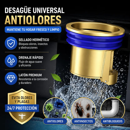 🔥【Compra 1 y llévate 1 gratis】🚿 Válvula antiolores para desagüe de suelo – Ayuda a evitar malos olores y la entrada de insectos ✨