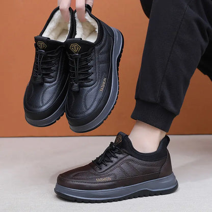 🏆🔥【39-45】Zapatos deportivos casuales de invierno 2026 para hombre, nuevos, de cuero genuino, impermeables, con suela suave de terciopelo