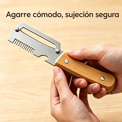 【50%OFF】✅Compra 1 y llévate 1 gratis 🧅🔪 Pelador de cocina multifuncional 3 en 1: ¡Pela, corta y abre botellas! 🔥