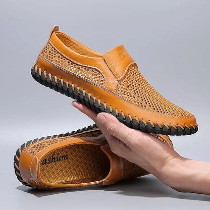 【38-48】👞Nové jarní a letní pánské síťované boty velké velikosti - pravá hovězí kůže, proti pocení a zápachu, prodyšné a pohodlné