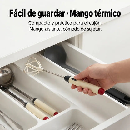 🔥【Último día con 50% de descuento, juego de 2 piezas】🔥Batidora de huevos semiautomática de acero inoxidable🥚